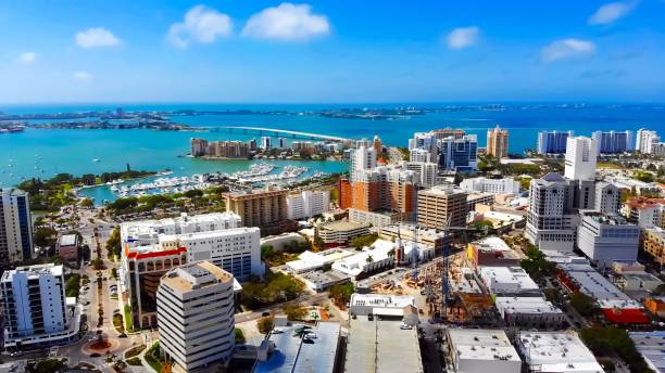 View Longboat Key, Lido Key, and Downtown Sarasota from a birds eye view